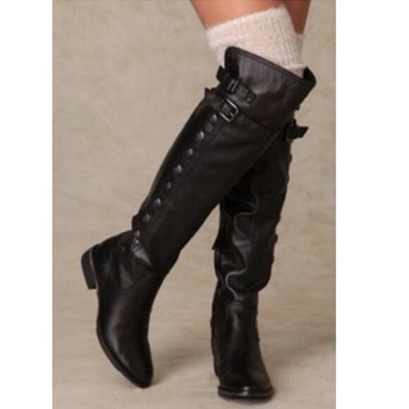 Sam Edelman Pierce Over The Knee Black Riding Boots 7 - Picture 2 of 9